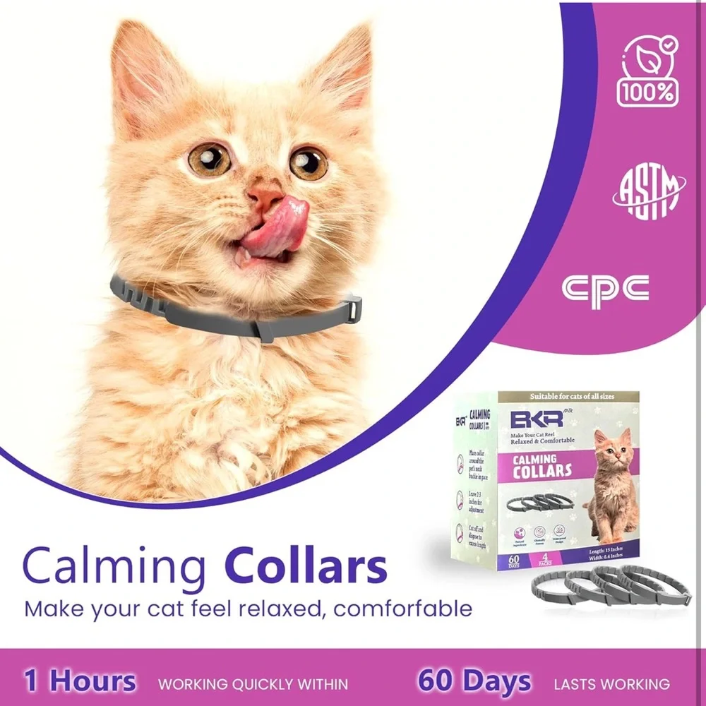 NWT Calming Collar for Cats Relief Anxiety Stress Separation and Bad Behaviors